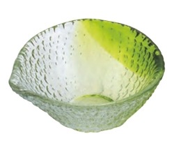 硝子（ガラス）ミニ小鉢　片口（緑）