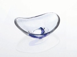 硝子（ガラス）ミニ小鉢　青（ビーンズ）
