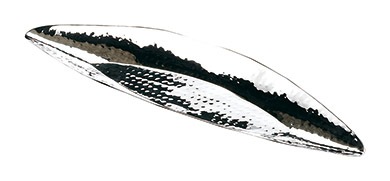 ステンレス槌目　木の葉型盛器（小）