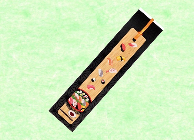 竹のしおり【プリント】寿司桶