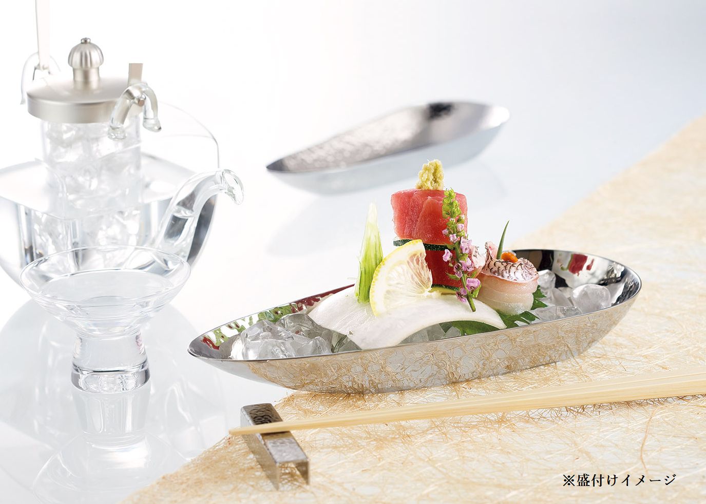 ステンレス舟形盛器（小）