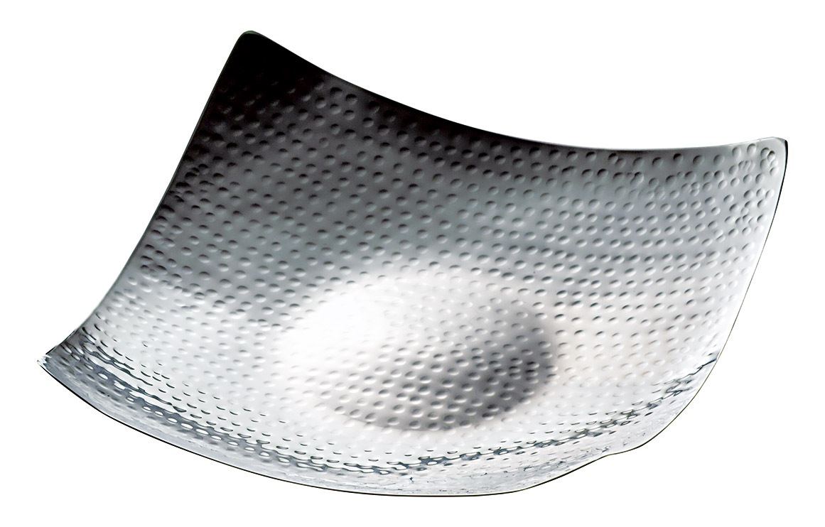 ステンレス槌目　吹上正角皿（小）