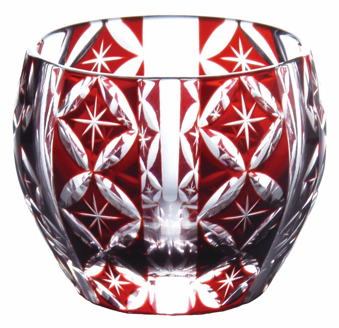 夢切子　千代口（赤）