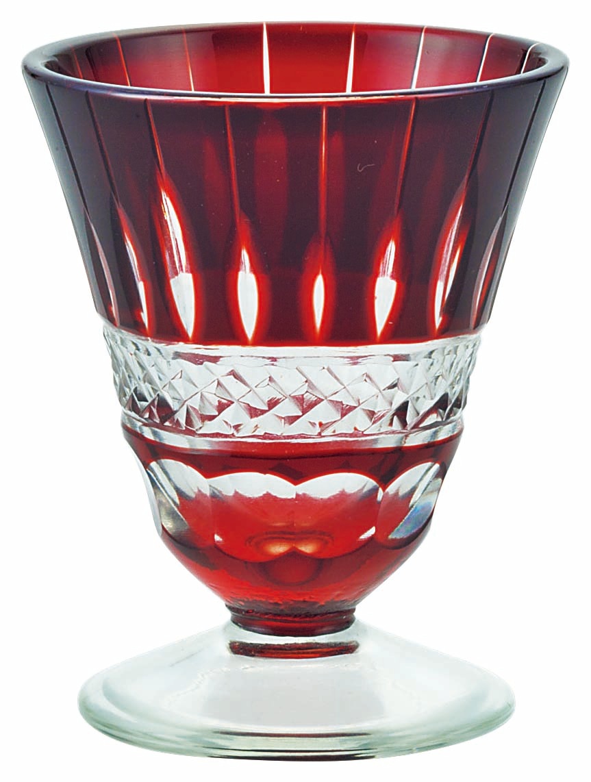 夢切子　高台（赤）