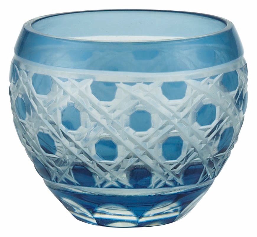 夢切子　珍味入（藍）