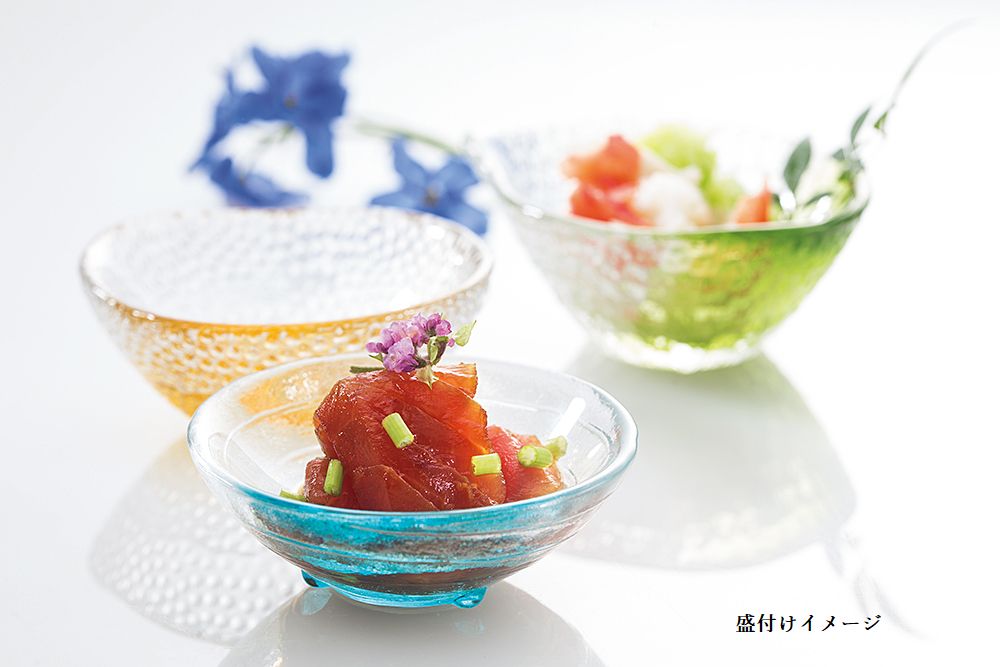 硝子（ガラス）ミニ小鉢　片口（緑）