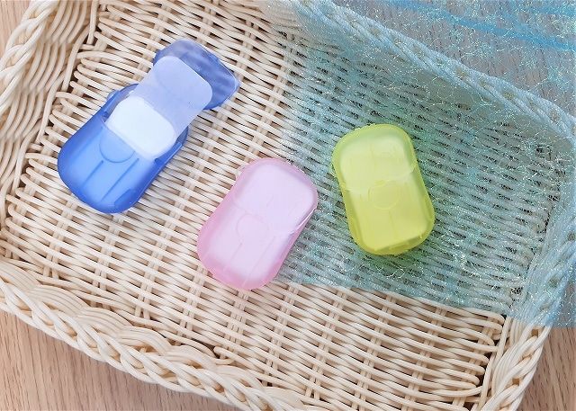 ペーパーソープ（ケース+シート20枚付）ブルー