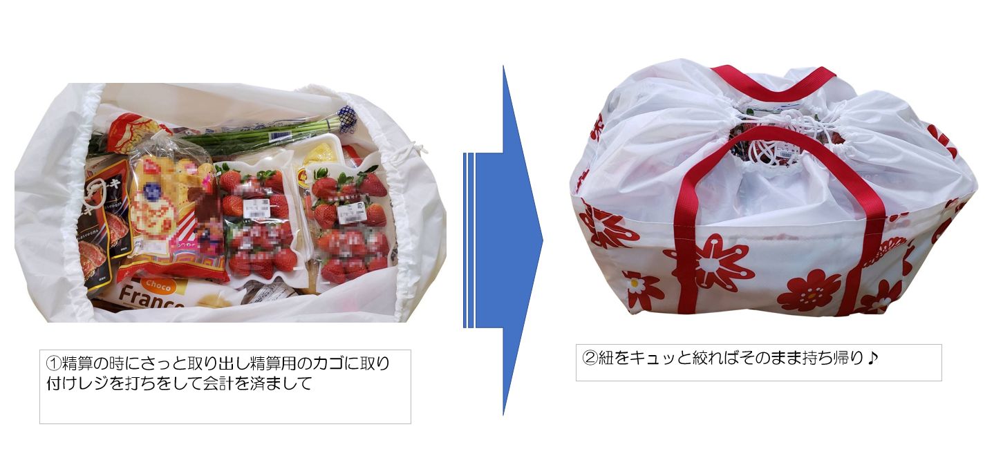マルチショッピングバッグ　(黒）