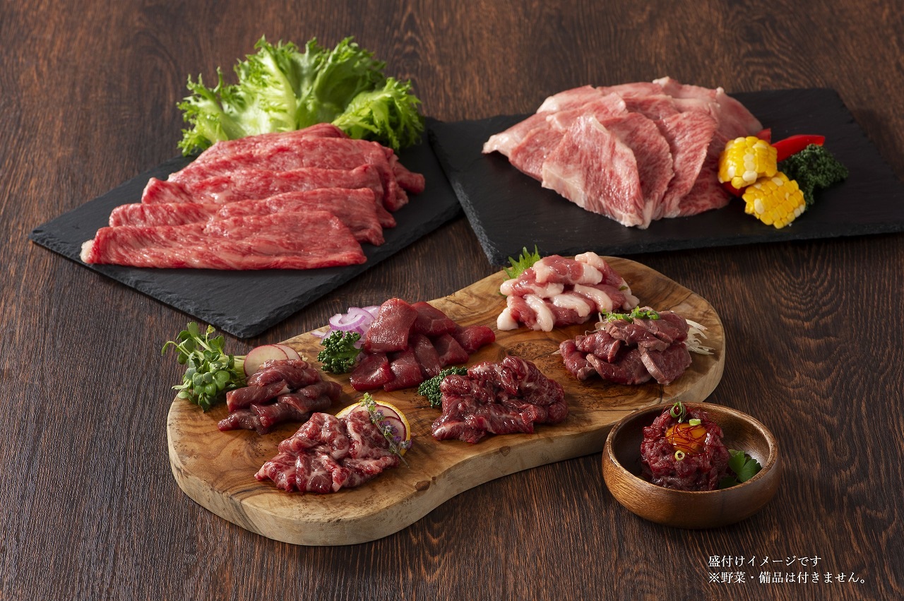 フジチク　ﾌﾟﾚﾐｱﾑ牛馬豪華2段詰合せギフト【冷凍】