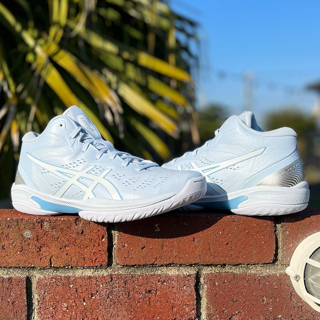 ふうりん ASICS バスケットボールシューズ サイン入り ライトブルー バスケットボール,ミニバス シューズのアシックス asics