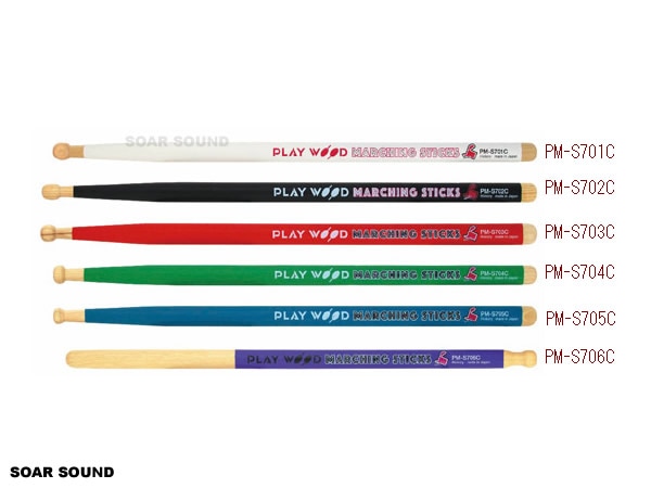 Play Wood �ץ쥤���å� �ޡ����� ���ƥ��å� PM-S701-706C Marching Stick �ɥ�� ���ƥ��å� 1�ڥ� 2���� PLAYWOOD �ޡ������� �Х� �ɥ�ॹ�ƥ��å�