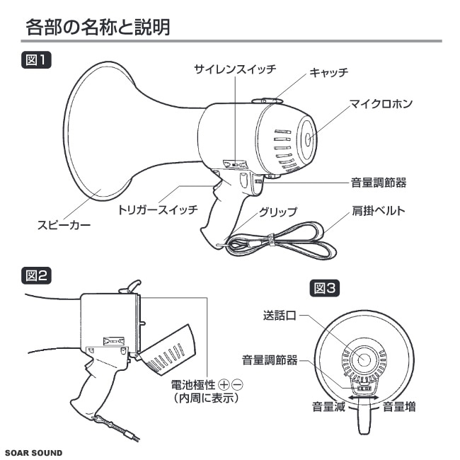 サイレン付き 非常時 防災用 UNIPEX ユニペックス 15W出力 ハイパワー