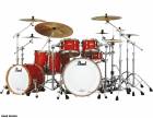 Pearl ѡ ɥॻå MASTER WORKS ޥ STUDIO 륻å Red Satin Over Tamo wBass Drums: Natural Hoops