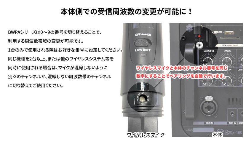 Belcat 出力30W 充電式ポータブル・ワイヤレスマイクセット スピーカー