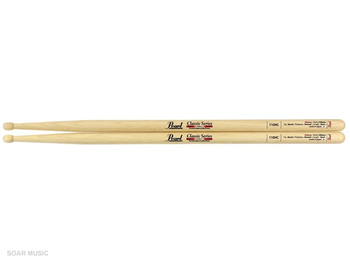 Pearl パール ドラムスティック 110HC ヒッコリー クリアラッカー 1