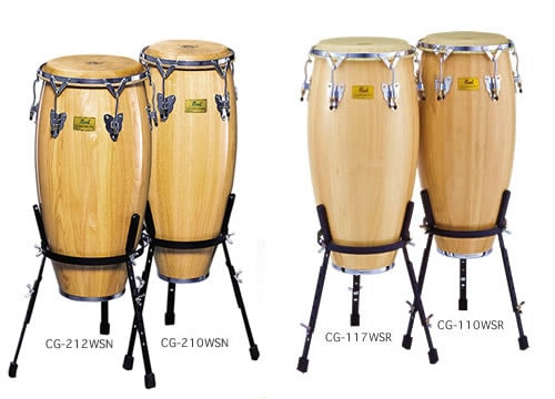 White Wood Congas ホワイトウッドコンガw/REMO NUSKIN HEADS CG 