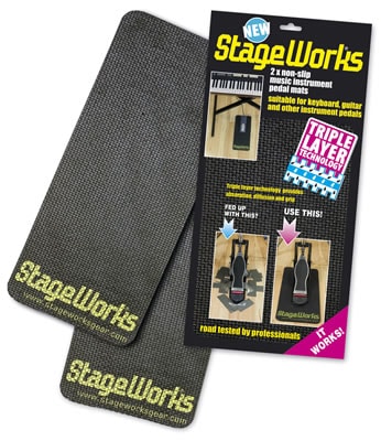 2��ѥå� ���å��ڥ���γ��ߤ�ˡ�Stage Works �ɥ��ڥ���ޥåȡ��Υ󥹥�åץڥ���ޥå� Non-slip Pedal Mat �ɲ����ɿ� �ڴ��ѡ��ɥ���� ��С��ޥå�