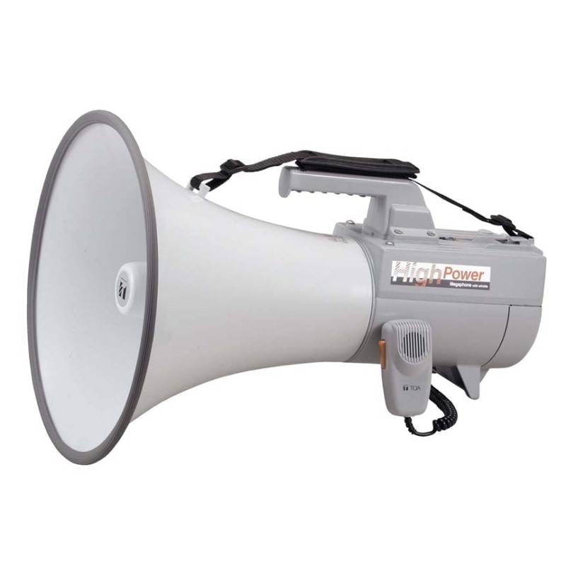 TOA 拡声器 30W メガホン ホイッスル音付 マイク付き 抗菌処理