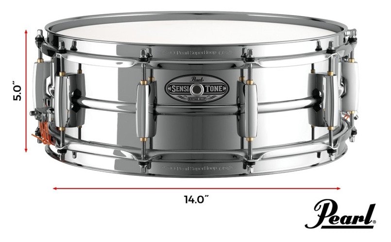 PEARL Custom Alloy Sensitone14x5.5スネアドラム USED]Pearl SensiTone Custom Alloy Steel 14x5.5 S-5514 | DRUM