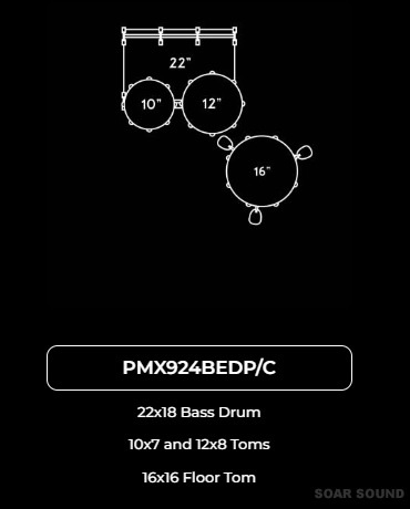 専用！人気のPearスタンダードドラムセット【無料配送地域有り】 Pearl MT564/C-D ＃747 Matte Red ドラムセット MIDTOWN 16”バス