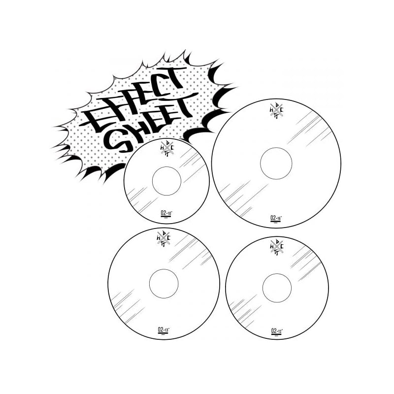 Nice Company �ʥ�������ѥˡ� DRUMMERS TOP TEAM DRUM EFFECT SHEET Tom set �����ȥ��ॻ�å� 02 (10,12,13,16�����) 0.2mm DTT040301 