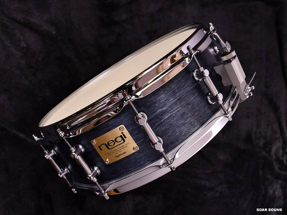 日本製 Negi Drums ネギドラム 14" x5 " 2025年 アガチス + レインフォースメント ダークブルーサテン GK1450PI-S2DB スネア スネアドラム