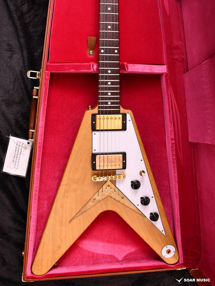 ������ Gibson Custom Shop Historic Reissue1958 KORINA FLYING V WHITE PICKGUARD NATURAL 58KFVVOGH1 3.63kg ���֥��� �������ॷ��å�