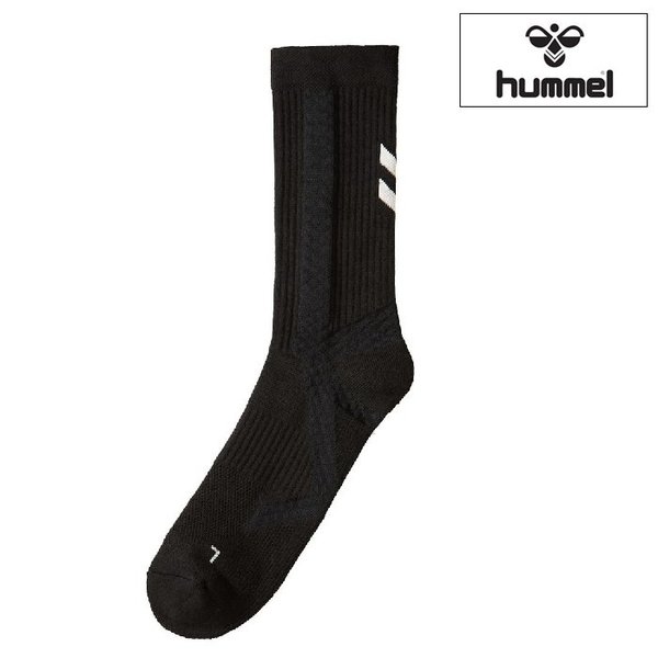 ヒュンメル hummel ハンドボール シューティングソックス（ロング丈）靴下 22aw ブラック HAG7085-90 【ハンド専用ウエア】