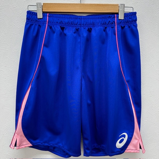 アシックス (asics) ソブエオリジナル ハンドボール ハーフパンツ ゲームパンツ ブルー×ピンク トレーニングウェア 半ズボン HFPB02-BLEPNK