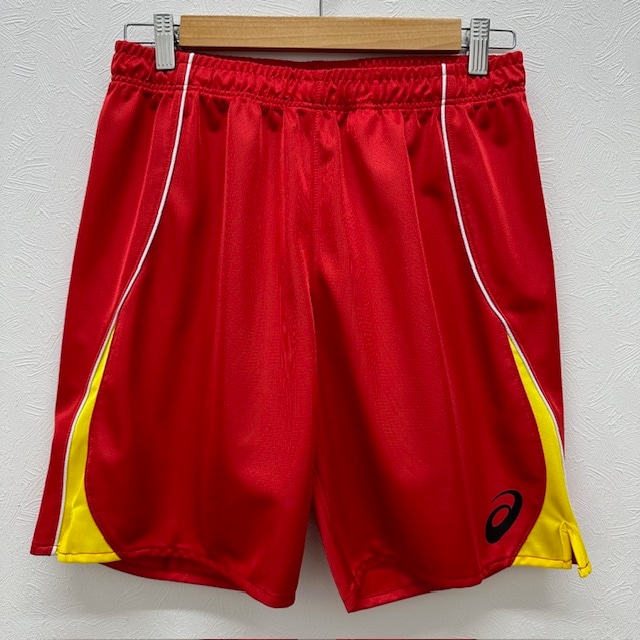 アシックス (asics) ソブエオリジナル ハンドボール ハーフパンツ ゲームパンツ レッド×イエロー トレーニングウェア 半ズボン HFPB02-REDYEL