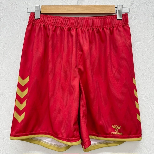 ヒュンメル (hummel) ハンドボールウエア ソブエオリジナル昇華パンツ ハーフパンツ 短パン レッド×ゴールド HUM-P-REDGLD