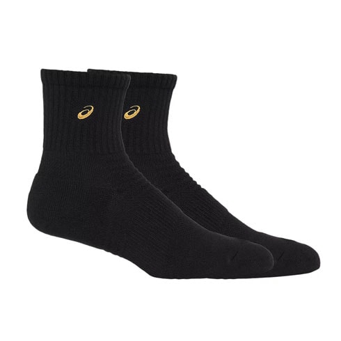 アシックス (asics) ハンドボール 靴下ソックス18 はき口～かかとまでの長さ18cm (24ss) ブラック×ゴールド 23-29cm対応 3033B871-003