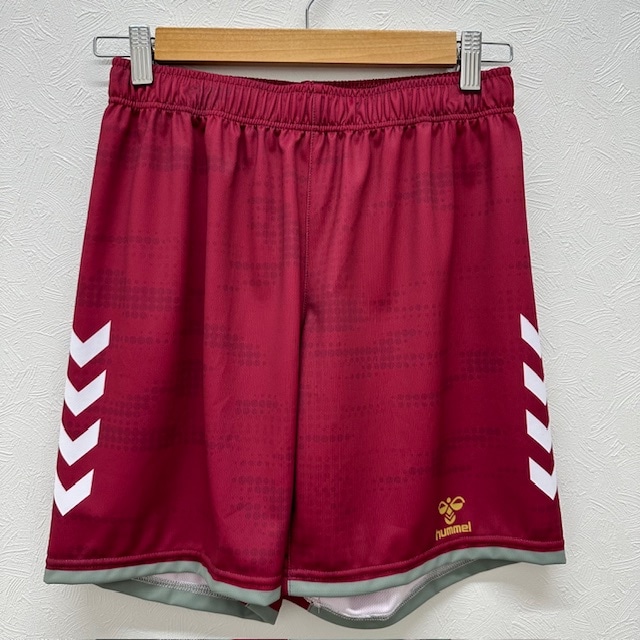 ヒュンメル (hummel) ハンドボールウエア ソブエオリジナル昇華パンツ ハーフパンツ 短パン バーガンディー×ホワイト HUM-P-BUGWHT