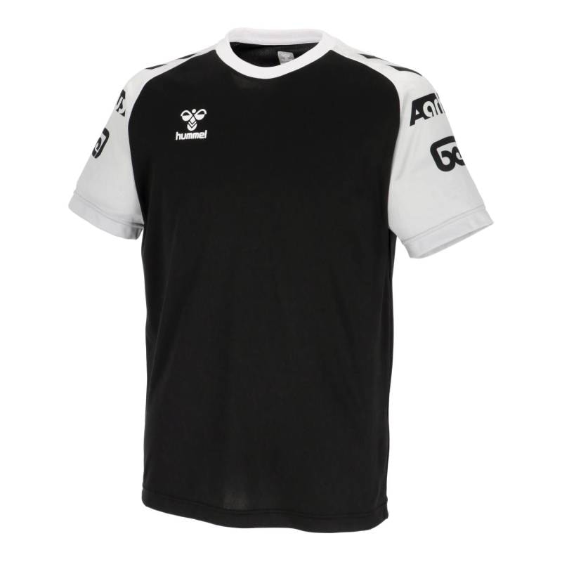 ヒュンメル (hummel) ハンドボールウエア EURO H/Sプラクティスシャツ プラシャツ 半袖Tシャツ メンズ (25ss) ブラック S-XO HAP1219-90