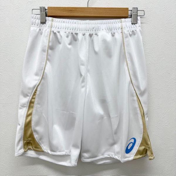 アシックス (asics) ソブエオリジナル ハンドボール ハーフパンツ ゲームパンツ ホワイト×ゴールド トレーニングウェア 半ズボン HFPB02-WHTGLD