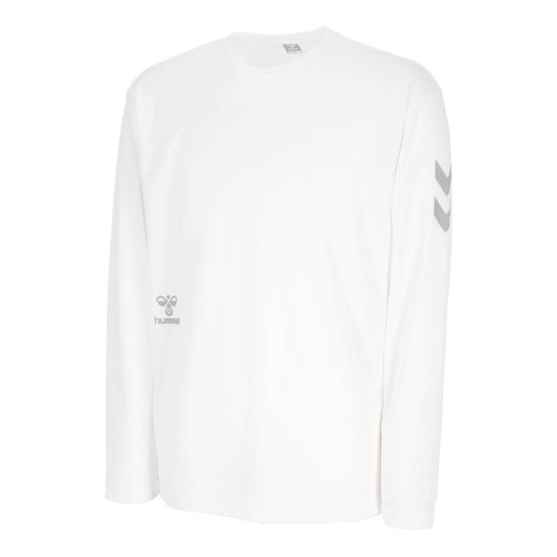 ヒュンメル (hummel) ハンドボールウェア トレーニングウエア スポーツウエア ロングスリーブシャツ 長袖Tシャツ メンズ (25aw) ホワイト S-XO HAP7235-10