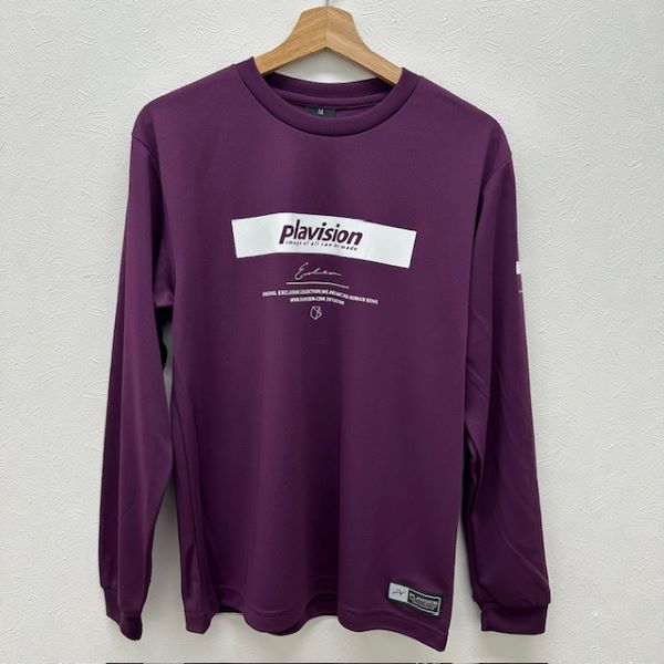 プラヴィジョン (plavision) ハンドボール プラシャツ 長袖Tシャツ ロンT バナー パープル PLA25FW-1-PUP 25FW