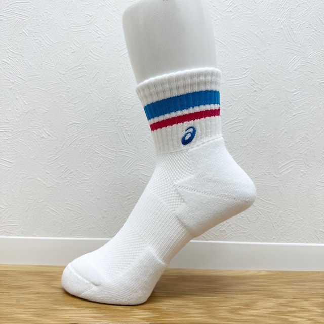 アシックス (asics) ソックス ミドルショート ソブエスポーツオリジナルカラー PC06 W×LB×W×P×LB(ホワイト×ライトブルー×ホワイト×ピンク×ライトブルー)  ハンドボール
