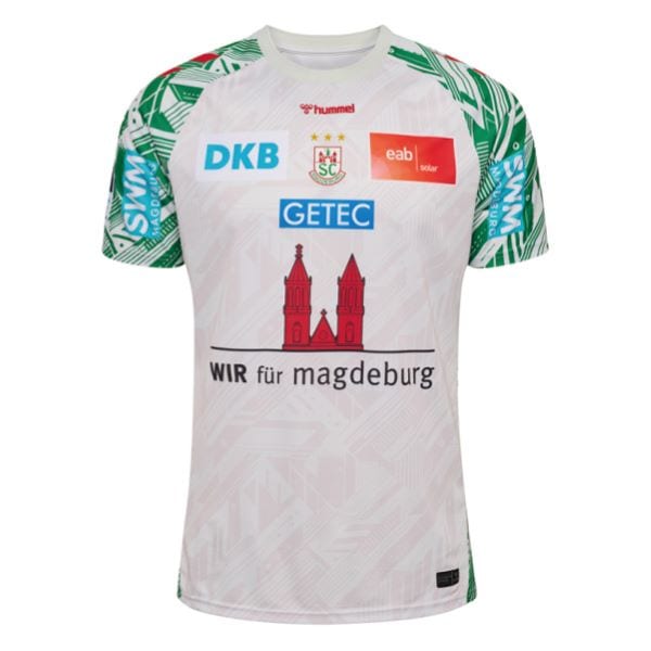 【数量限定】ヒュンメル (hummel) ハンドボールウェア SCマグデブルク AWAYユニフォームシャツ プラクティスシャツ  (25aw) WHITE HM233602-9001