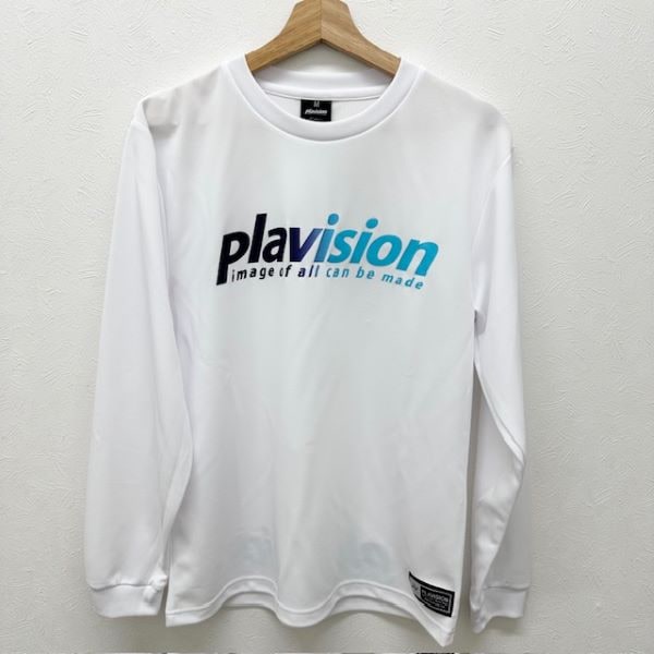 【TEDAMA限定】プラヴィジョン (plavision) ハンドボール プラシャツ 長袖Tシャツ ロンT グラデーション ホワイト PLA25FW-3-WHT 25FW