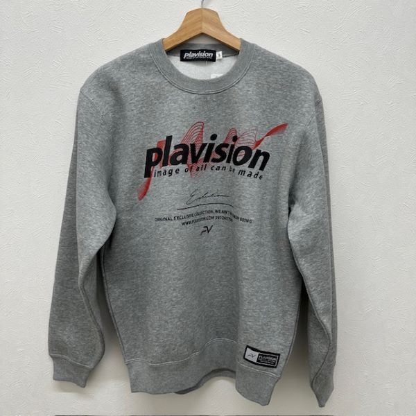 プラヴィジョン (plavision) ハンドボール トレーナー スウェット 長袖 裏起毛 グレー PLA25FW-4-GRY 25FW