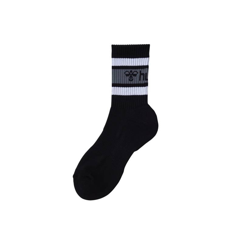 ヒュンメル (hummel) ハンドボール 靴下 ソックス ラインソックス ユニセックス (26ss) ブラック×ホワイト 22-28cm対応 HAA7025-9010