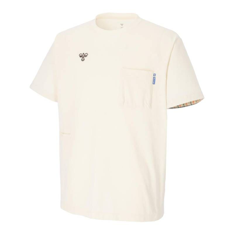 ヒュンメル (hummel) ハンドボールウェア トレーニングウエア スポーツウエア hummel PLAY 半袖Tシャツ プラシャツ ユニセックス (26ss) アイボリー S-XO4 HAP4234-16