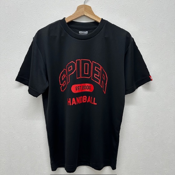 スパイダー spider ハンドボール ソブエスポーツオリジナル プラクティスシャツ SP-26DTS-01 BK ブラック 練習着 半袖 Tシャツ 26ss