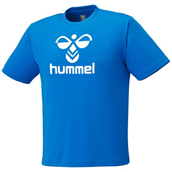 ヒュンメル (hummel) ハンドボールウェア トレーニングウエア スポーツウエア BIGロゴTシャツ 半袖Tシャツ メンズ (26ss) ブリリアントブルー 吸汗速乾 S-XO HAY2150-676