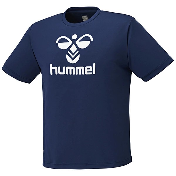 ヒュンメル (hummel) ハンドボールウェア トレーニングウエア スポーツウエア BIGロゴTシャツ 半袖Tシャツ メンズ (26ss) ファントムネイビー 吸汗速乾 S-XO HAY2150-702