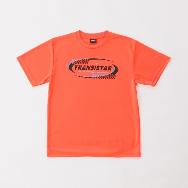 【ネコポス対応可】トランジスタ TRANSISTAR ハンドボール ウェア 半袖 Tシャツ プラクティスシャツ HB DRY S/S T-shirts_CHECKER FLAG HB26TS04 OR オレンジ 26ss