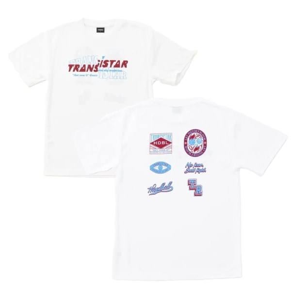 トランジスタ TRANSISTAR ハンドボール ウェア 半袖 Tシャツ プラクティスシャツ HB DRY S/S T-shirts LABEL HB26TS08 WHSX ホワイト×サックス 26aw