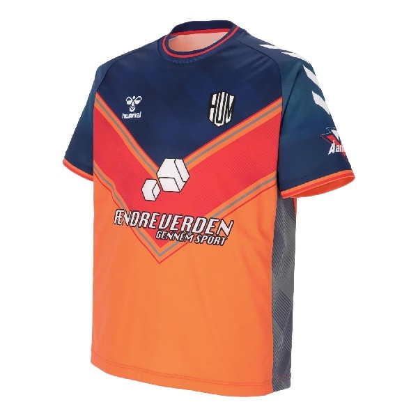 ヒュンメル hummel ハンドボール トレーニングウエア スポーツウェア プラクティスシャツ プラシャツ 半袖Tシャツ HAP1249 353 オータムオレンジ 26aw 吸汗速乾