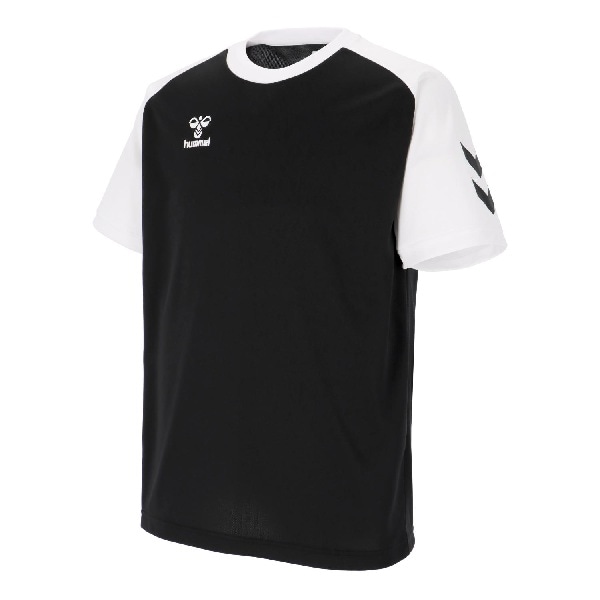ヒュンメル hummel ハンドボール トレーニングウエア スポーツウェア HB BASIC プラクティスシャツ プラシャツ 半袖Tシャツ HAP1248 90 ブラック 26aw 吸汗速乾